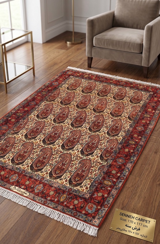 Senneh Yasha oruje Silknkette Carpet  176x117