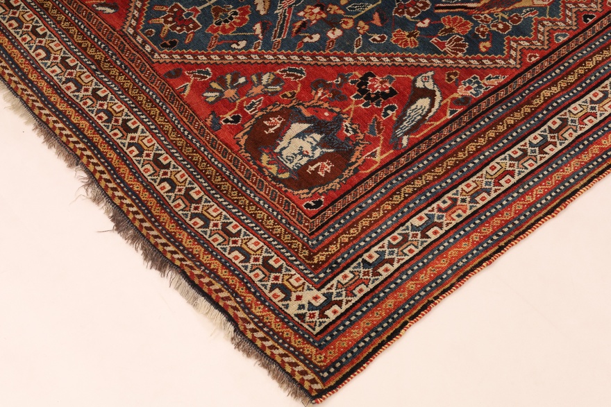 Antique Ghashghai Carpet 243x145