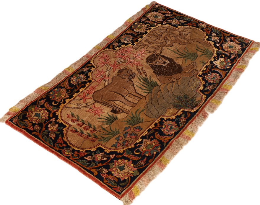 Senneh Yasha oruje Silknkette Carpet  122x60