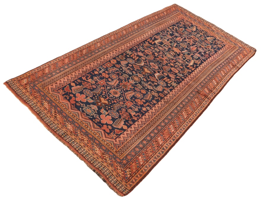 Antique Ghashghai Carpet  216x107