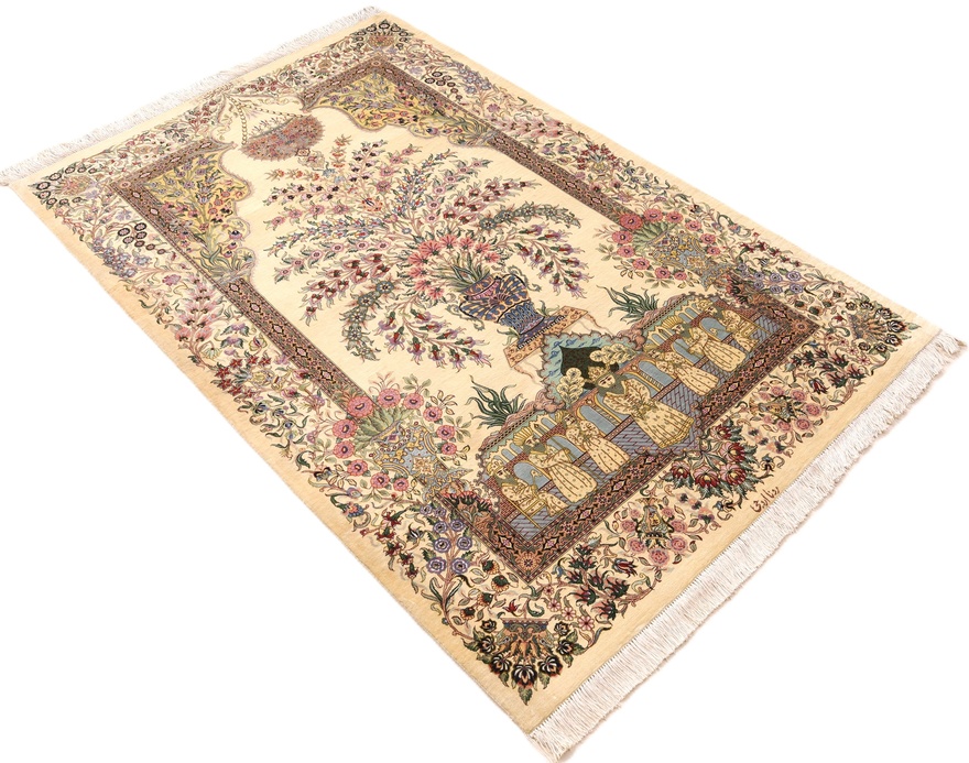 Qom by Yaqut Silk Carpet 157x101