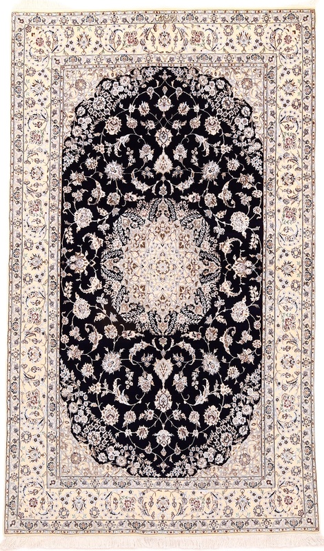 Nain 6La carpet – dark blue handwoven 242x142