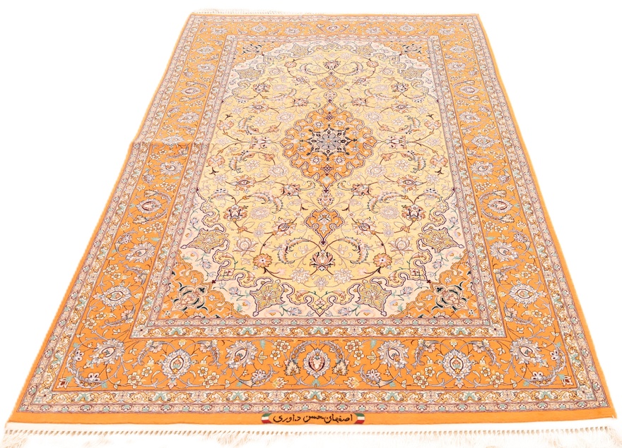Isfahan Davari silk floor Silk carpet 200x130