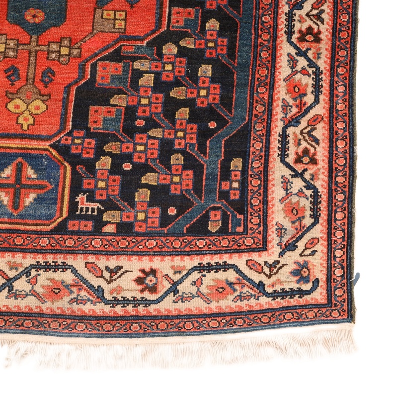 Antique Malayer Carpet 201x126