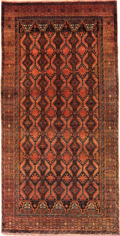 Antique Baluch Carpet 189x96