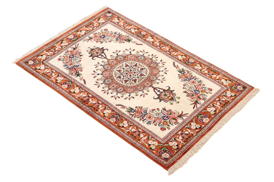 Qom Silk Carpet  118x80