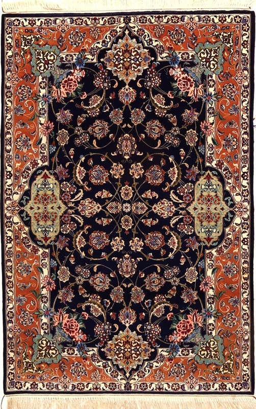 Isfahan  Silknkette Carpet  166x109