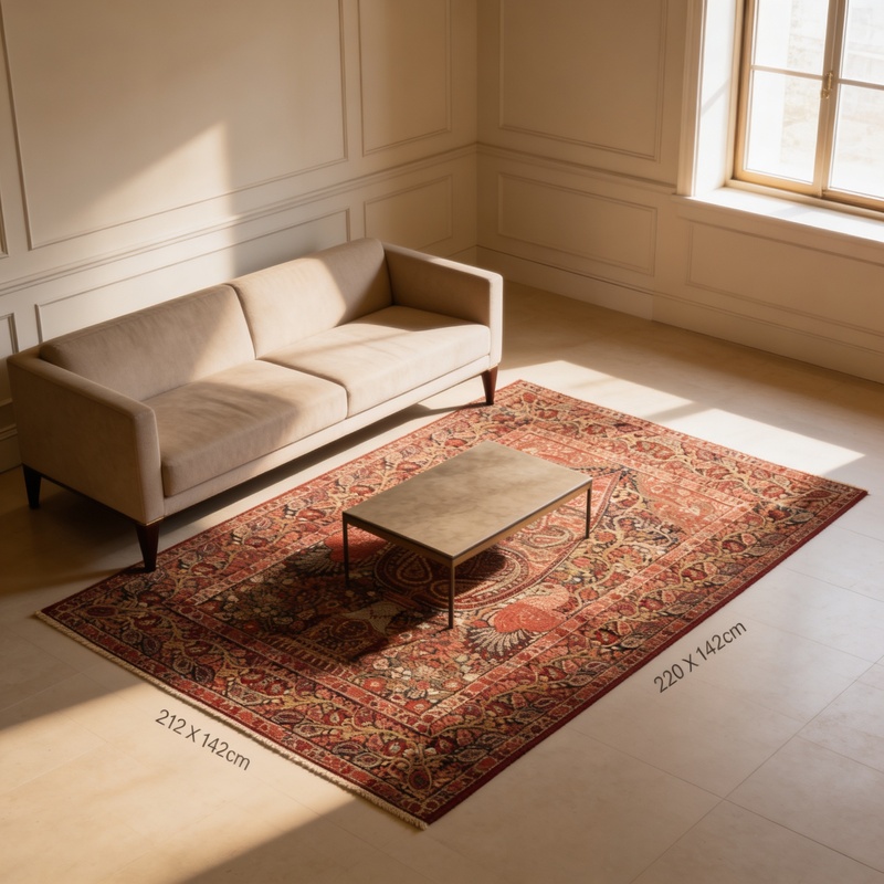 Antique Kerman Carpet  212x142