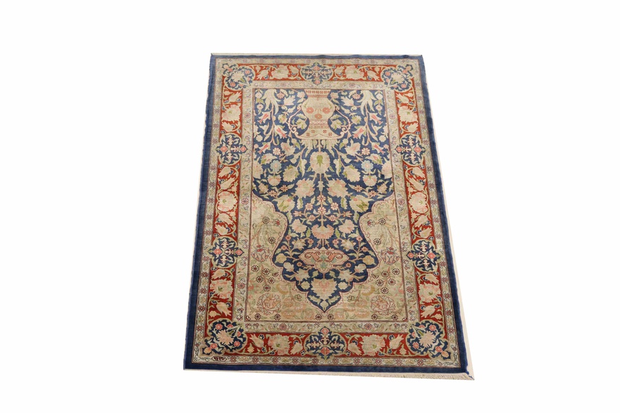 Antique Hereke Silk Carpet 110x68