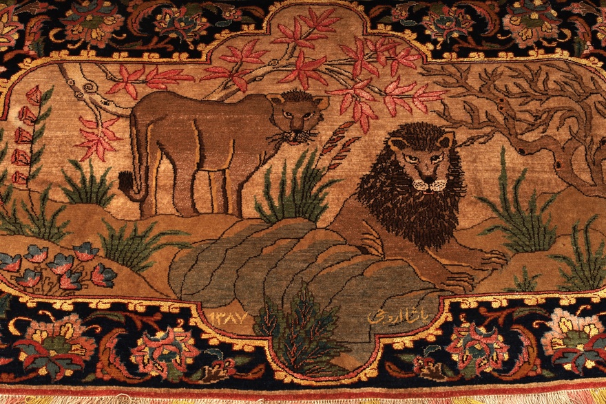 Senneh Yasha oruje Silknkette Carpet  122x60