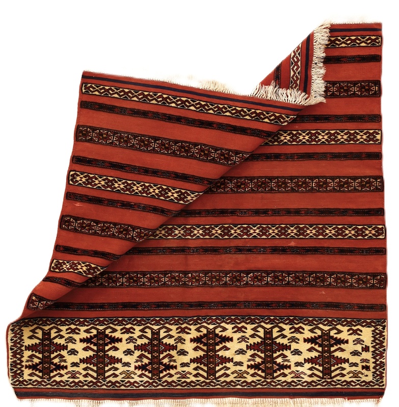 Antique Turkaman Carpet  109x105