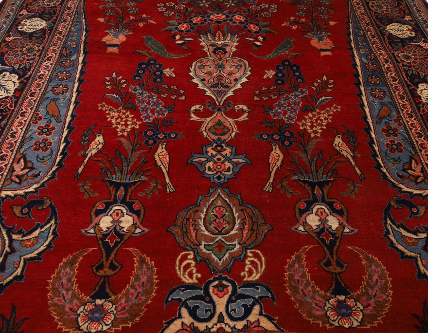 Antique Kashan Carpet 197x127