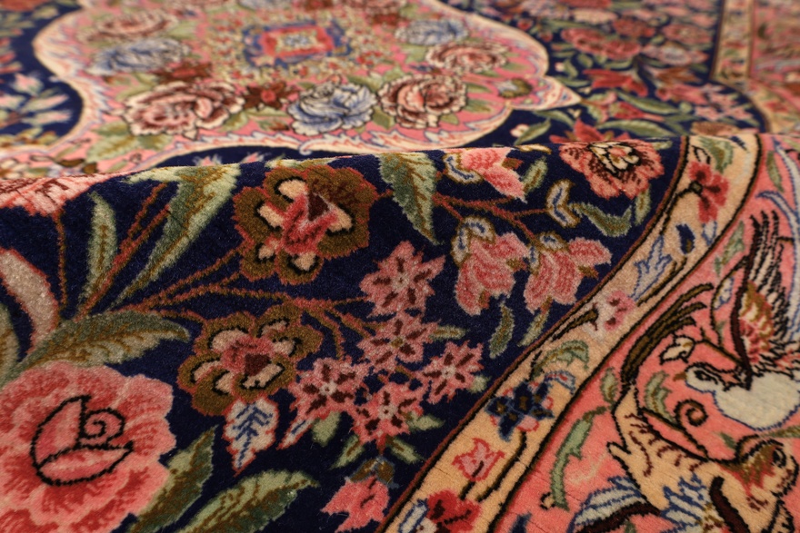 Isfahan  oruje  Silknkette Carpet  170x109