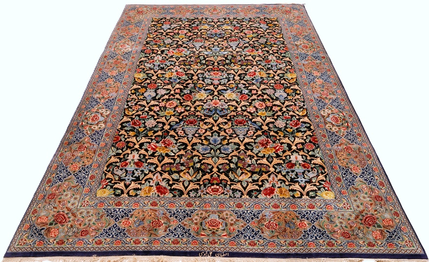 Isfahan Nabave Silknkette Carpet  298x194