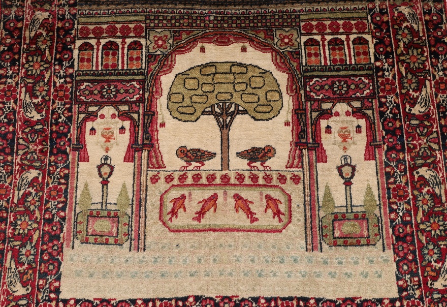 Antique Kerman Carpet 129x80