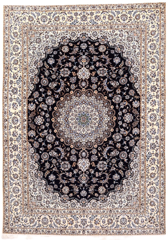 Nain 6La carpet – dark blue handwoven  363x260