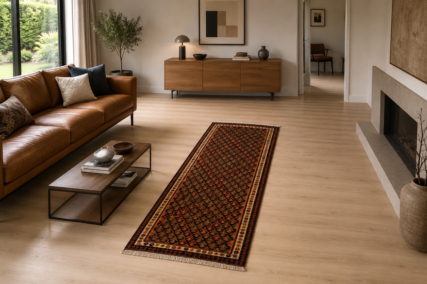 Antique Kilim Fars Carpet  280x110