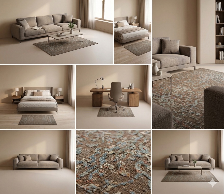 Modern LOTUS Carpet 90x60