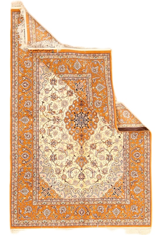 Isfahan Davari silk floor Silk carpet 200x130