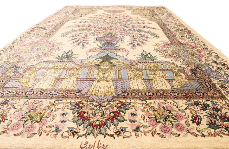 Qom by Yaqut Silk Carpet 157x101