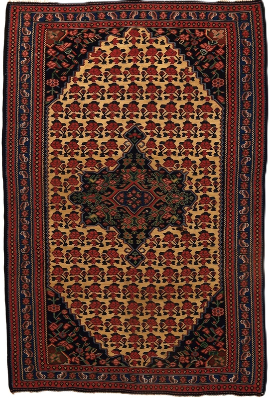 Antique Kilim Fars Carpet  205x137