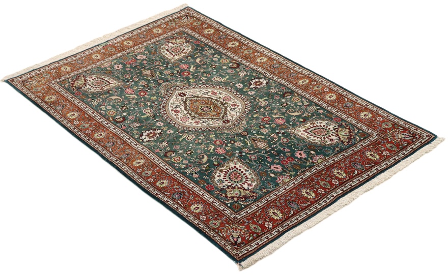 Qom Silk Carpet 151x102