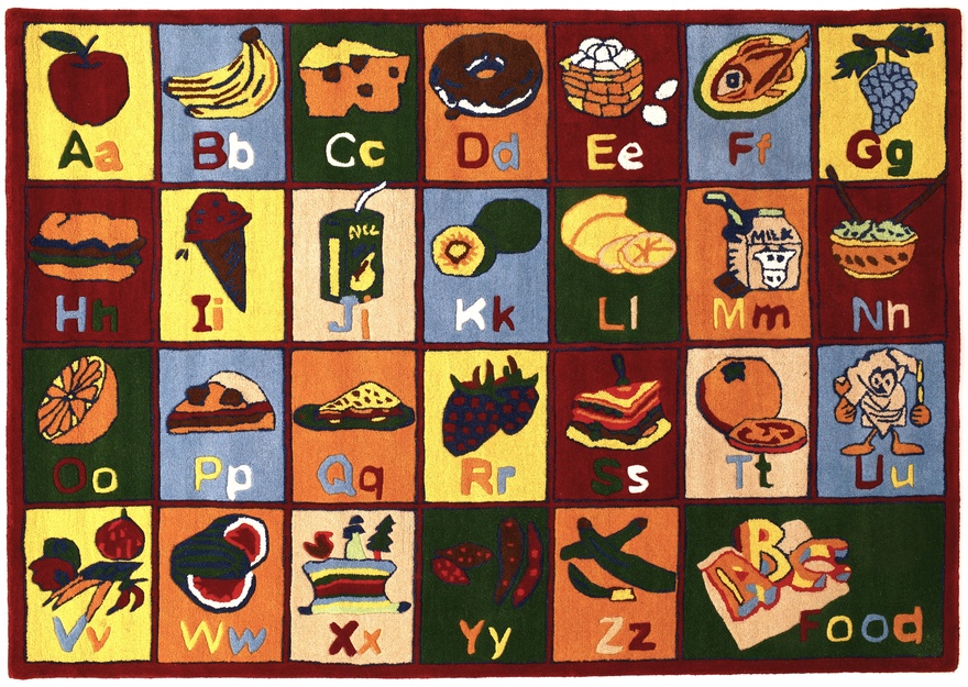 Children’s Learning  Alphabet  Food Design Carpet 243x169