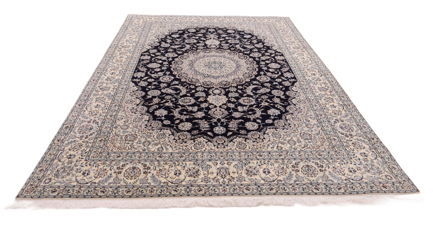 Nain 6La carpet – dark blue handwoven 365x252 cm