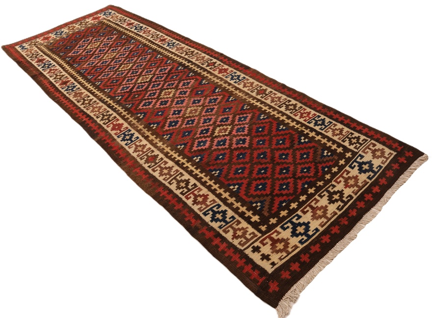 Antique Kilim Fars Carpet  316x118