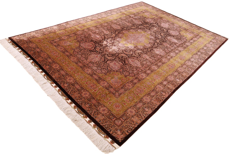 Qom Silk Memayian Carpet  300x207