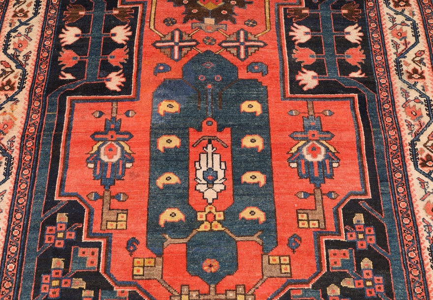Antique Malayer Carpet 201x126