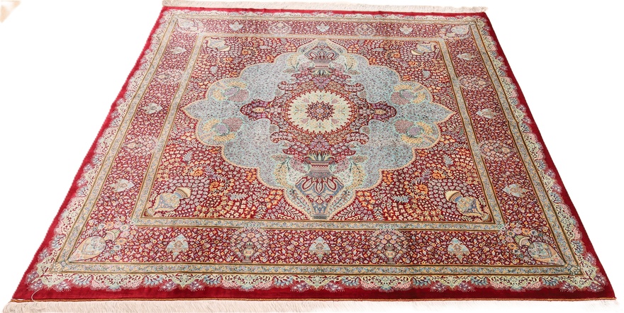 Qom Silk Mosaveyan Carpet  196x196