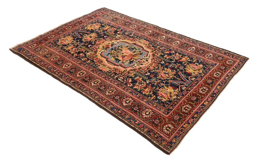 Antique Bakhtiari Farah Dombeh Carpet 211x148