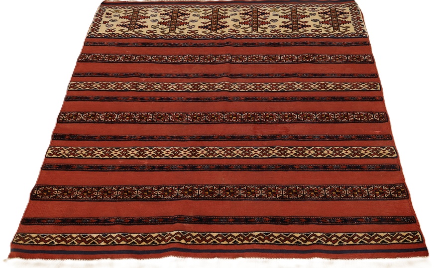 Antique Turkaman Carpet  109x105