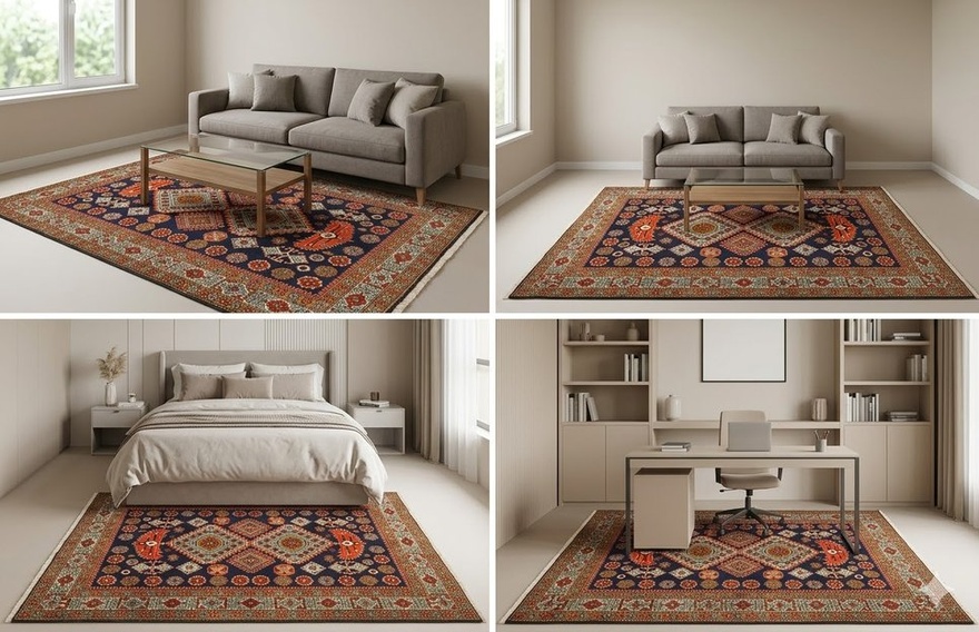 Antique Russian  Carpet 200x127