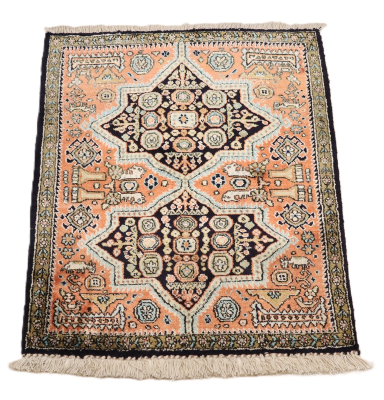 Qom Silk Carpet  80x60