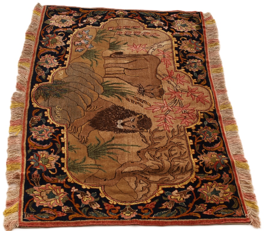 Senneh Yasha oruje Silknkette Carpet  122x60