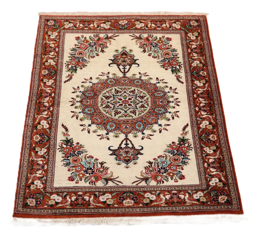 Qom Silk Carpet  118x80