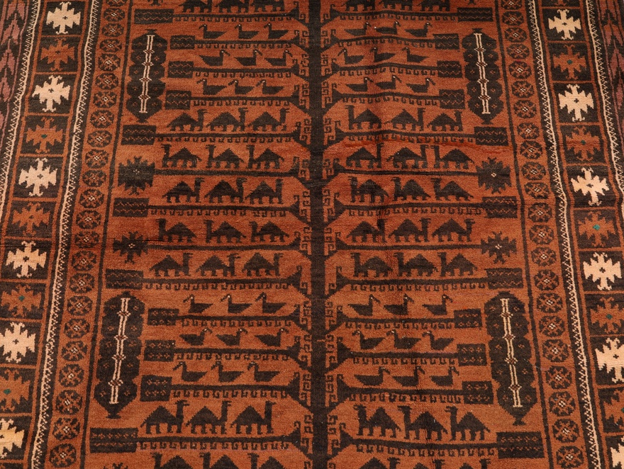 Antique Baluch  Carpet 231x122