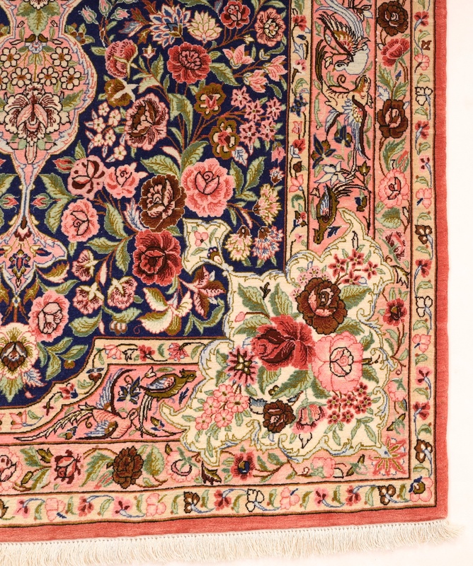 Isfahan  oruje  Silknkette Carpet  170x109