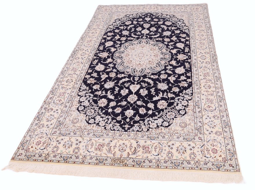 Nain 6La carpet – dark blue handwoven 242x142