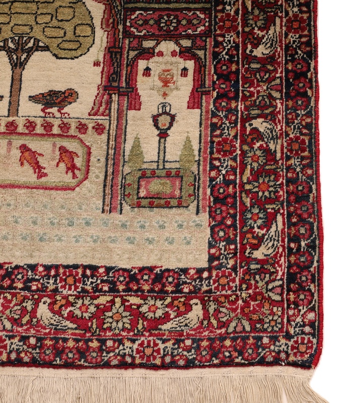 Antique Kerman Carpet 129x80
