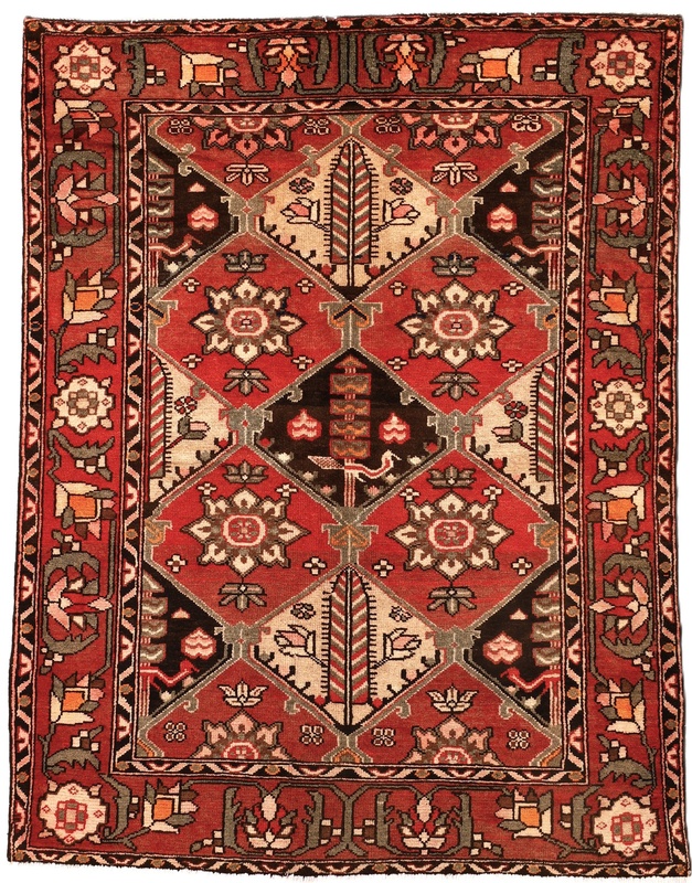 Antique BAKHTIAR Carpet  200x158