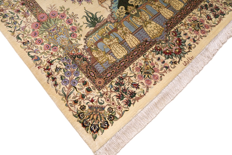 Qom by Yaqut Silk Carpet 157x101