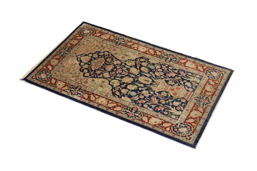 Antique Hereke Silk Carpet 110x68