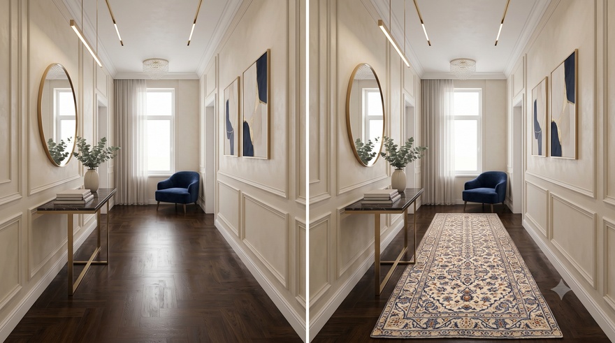 Kashan Carpet  406x100