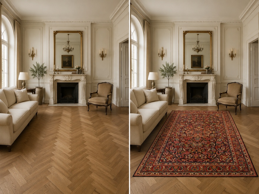 Antique Sarouk Carpet  200x134