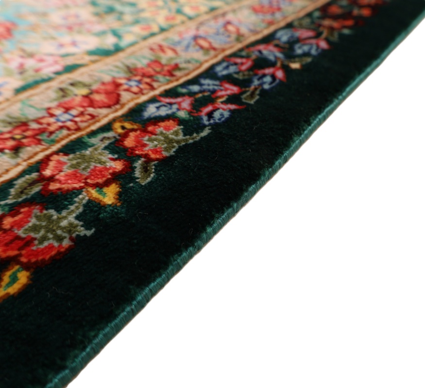 Qom Silk HajjHosseini Carpet 205x138