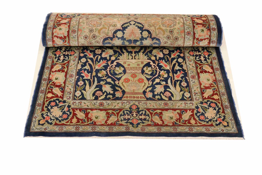 Antique Hereke Silk Carpet 110x68