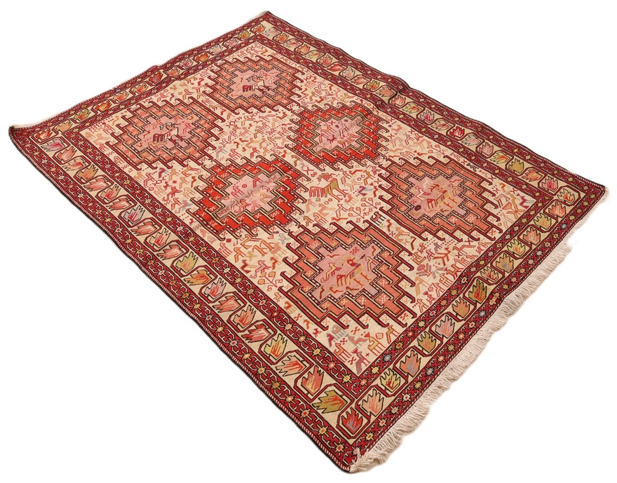 Kilim Silk Carpet 144x105